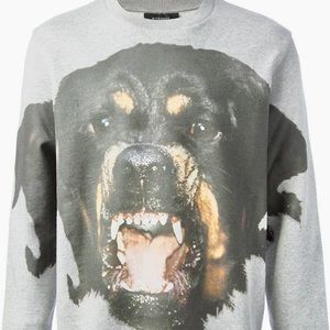 GIVENCHY ROTTWEILER GRAY SWEATER